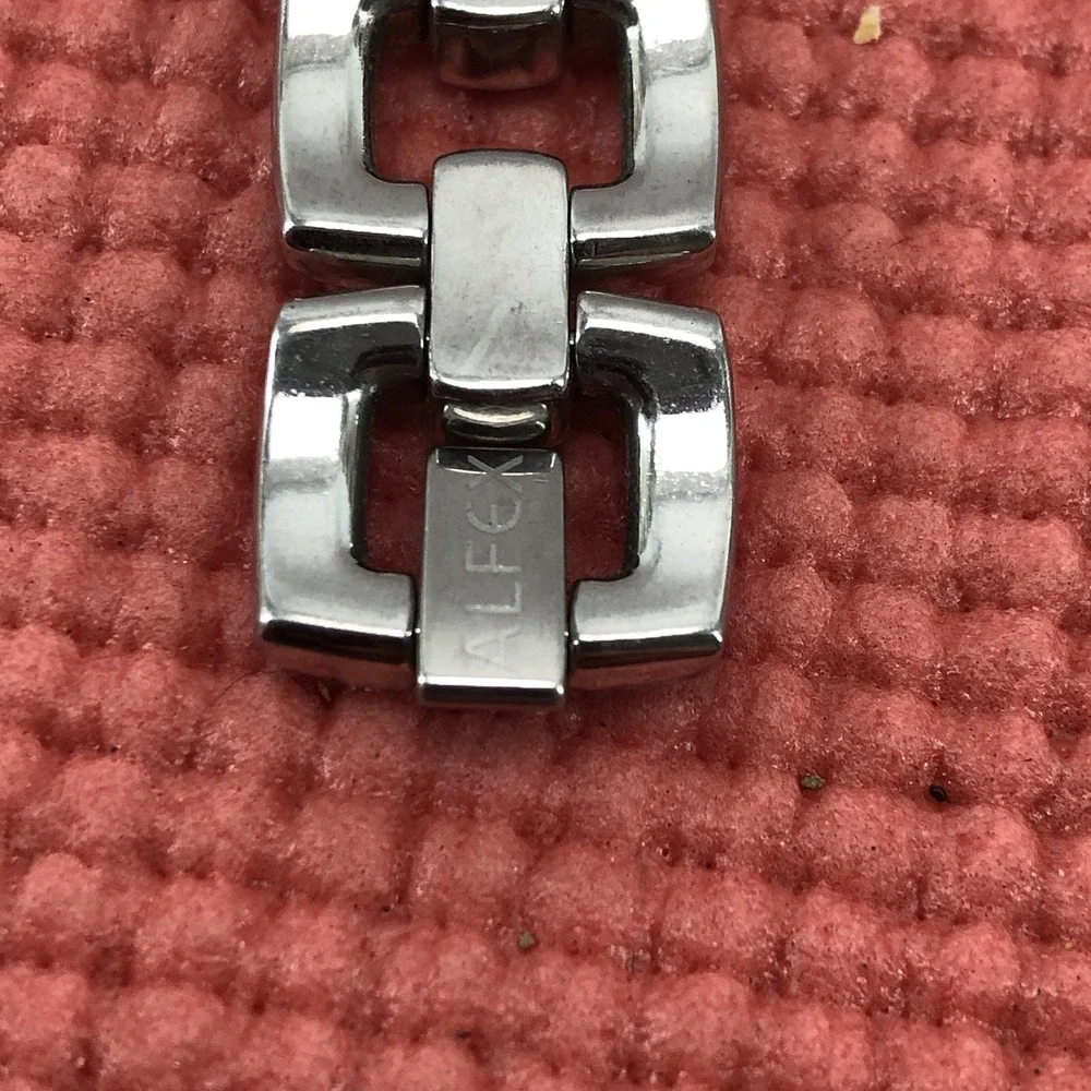 Alfex Swiss Made Women's Watch Silver Tone Bracelet Band Needs Battery